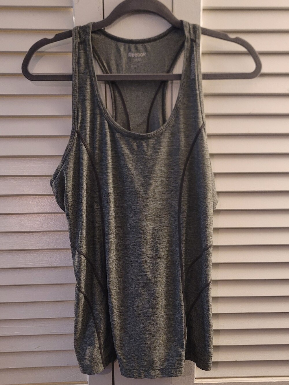 WOMEN'S Reebok Charcoal Gray Racerback Workout Tank